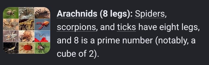 Crop: Gemini confidently declaring 8 a prime number, calling it a cube of 2